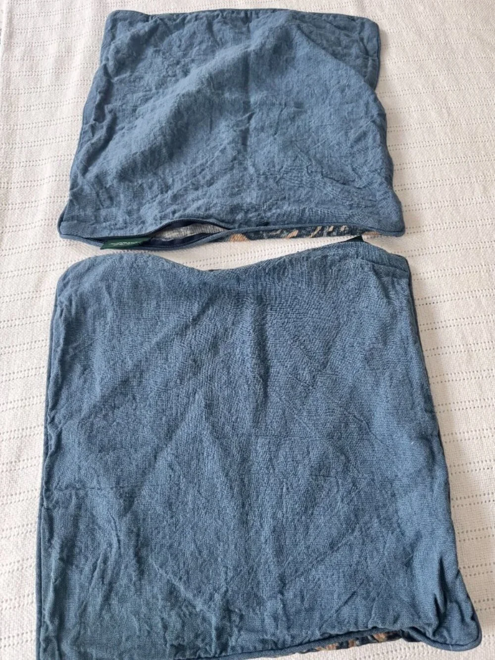 Ralph Lauren 2 BLUE DAMASK The LANDING DECORATIVE PILLOW SHAMS